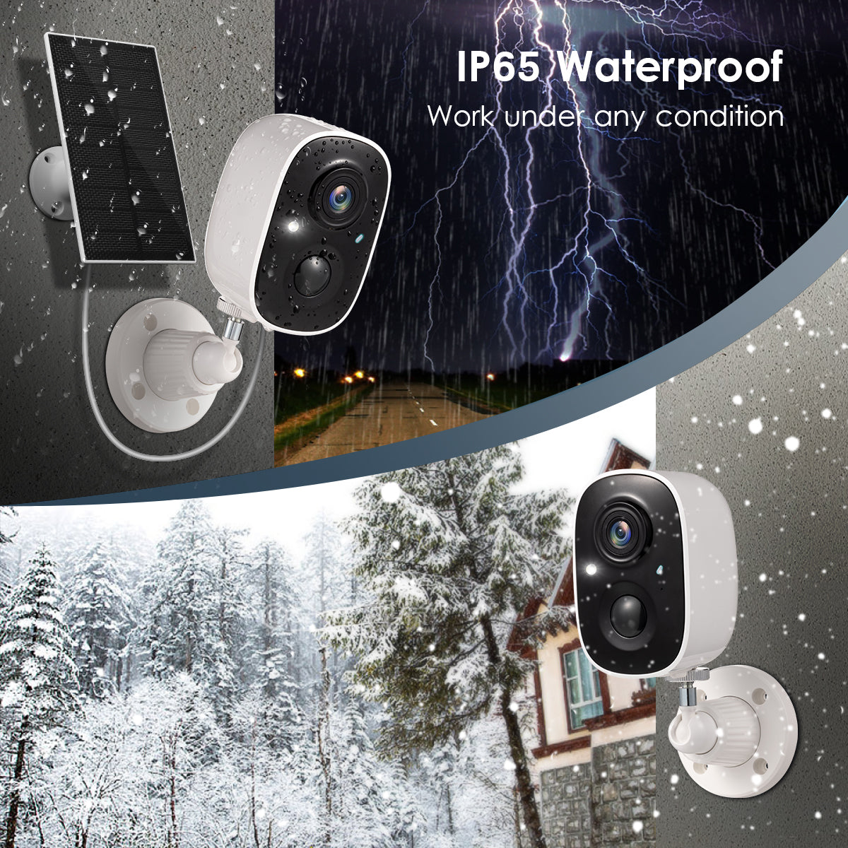 CG6 Wireless Outdoor Security Cameras with Solar Panel 2 Pack
