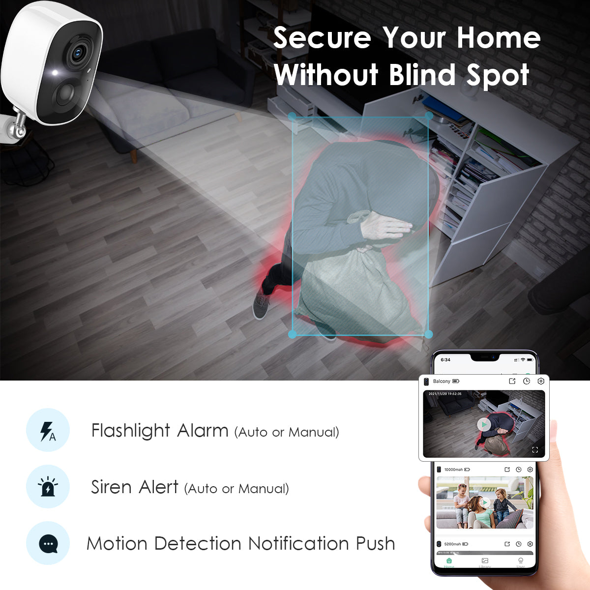 CG6 Wireless Outdoor Security Cameras with Solar Panel 2 Pack