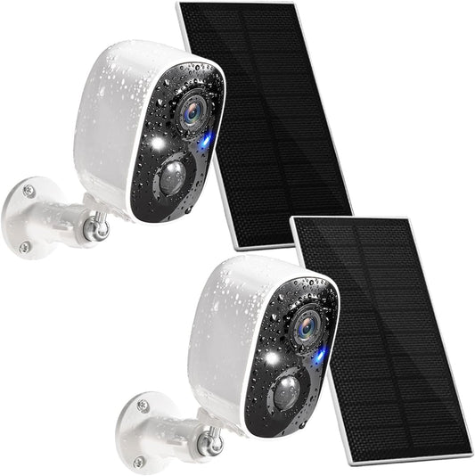 CG6 Wireless Outdoor Security Cameras with Solar Panel 2 Pack